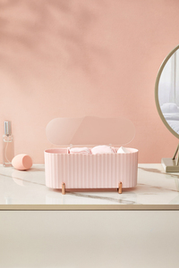 Plástico Maquiagem organizador Home Storage <span class=keywords><strong>Box</strong></span> Banheiro Algodão almofadas Swab organizador Caso com tampa - Product Image 3