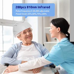 Suyzeko OEM Neurologia Neuropsiquiatria Cérebro Fotobiomodulação Capacete 810nm Perto Infravermelho Red Light <span class=keywords><strong>Therapy</strong></span> Cap para Clínica - Product Image 2