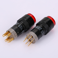 Interrupteur à bouton-poussoir LED DECA P16 24V, 16 mm, momentané, 250 V max, 25 A max, combinaison 1NO1NC