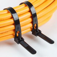 Attaches de câbles en plastique ignifuges réutilisables de haute qualité certifiées CE, en nylon recyclé, 200 mm, libérables, XJH, pour câbles électriques