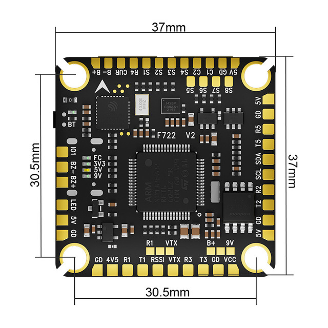 Aocoda-RC F722 V2 Flight Controller ICM42688 OSD Black Box Barometer Model Aircraft Crosser