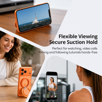 Support de téléphone magnétique en silicone à ventouse réutilisable pour la salle de sport, le miroir, la cuisine, les voyages et les accessoires de style de vie quotidien