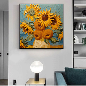Dipinto di <span class=keywords><strong>girasoli</strong></span> moderni incorniciati decorazione d'interni arte della parete soggiorno decorazioni per la casa - Product Image 4