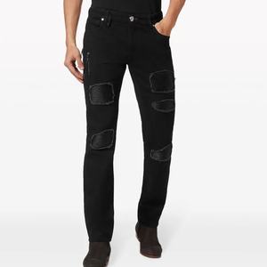 تصميم العلامة التجارية الخاصة بك ملصق مخصص رقعة جينز نحيف دينم نجم روك أسود جينز بقصة ضيقة - Product Image 2