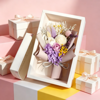 Buket Bunga Mini Awet Buatan Tangan Grosir untuk Hari Valentine, Wisuda & Natal - Bunga Kering yang Dapat Disesuaikan