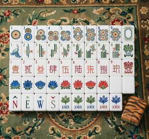 Juego de Mahjong Decorativo Infantil de Melamina de 4 Capas, Diseño <span class=keywords><strong>a</strong></span> Rayas, Antidesvanecimiento, Estilo Moderno y Lujoso, Venta al Por Mayor - Product Image 4