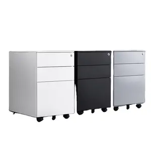 Classeur de bureau mobile en métal sous l'armoire de bureau rangement du personnel avec tiroirs avec serrure casier de verrouillage Executive Finance