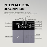 Thermostat intelligent WiFi Tuya pour chauffage au sol électrique, chaudière à eau et à gaz, contrôle vocal de la température, télécommande pour Google Home Alexa LCD