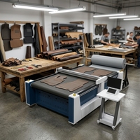 Machine de découpe industrielle entièrement automatique à couteau oscillant CNC avec écran tactile pour la fabrication de cuir/vêtements/sacs