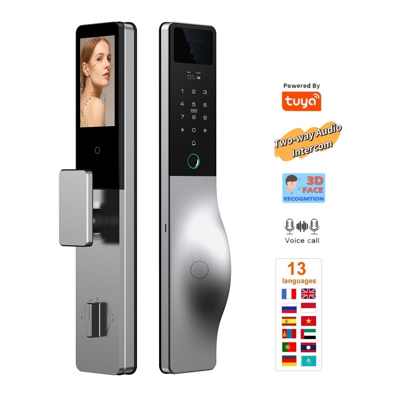 Entrance Door Automatic Electric Wi-fi Cameratuya Fingerprint Digital Tuya 3d Face Recognition Smart Door Lock · image 6