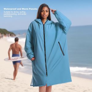 Custom Logo Long Sleeve Changing Drying Robe Adult Waterproof <strong>Surfing</strong> Poncho Winter Swimming Windproof Diving <strong>Coat</strong> - Product Image 4