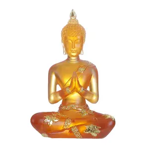 Artisanat religieux résine Gautam Statue de bouddha assis vente en gros