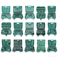 Jeu de clés à cliquet et douilles métriques 82-216 pièces avec rallonge, outils à main en coffret pour réparation automobile et usage domestique/jardin