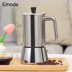 Cafetera de acero inoxidable <span class=keywords><strong>Moka</strong></span> Pot Espresso con mango resistente al calor y válvula de seguridad - Product Image 5