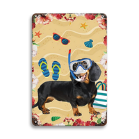 Carteles de chapa de perro Vintage divertidos decorativos, placas de Metal de advertencia de animales personalizadas para caseta de perro con precio de fábrica