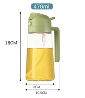 Botella de Vidrio para Aceite con Apertura/Cierre Automático y Modelo de Inyección de Combustible a Presión 002 para Uso en la Cocina, Apta para Lavavajillas