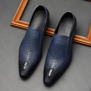 Chaussures en cuir artisanales pour hommes de haute qualité, chaussures habillées respirantes et élégantes, chaussures légères en cuir véritable pour mariage - Product Image 6