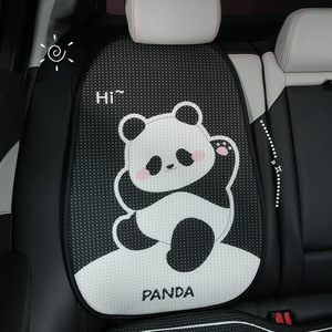 Panda Car Seat Cushion Mesh Fabric Honeycomb Design All Season Decorative Ventilation Edge Binding 3-4 Piece Set - Product Image 2
