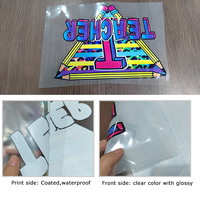 Papel de Transferencia Térmica Láser Personalizado, 1 Hoja de Película Transparente, 1 Hoja de Papel Blanco B, Alta Calidad, Secado Rápido, Tamaño A4, Juego de Papel para Transferencia Láser