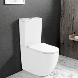 WC en céramique à deux pièces de style européen, à chasse d'eau double, à poser au sol, pour hôtels - Disponible en siphon en P et en S - Product Image 4