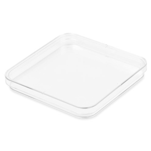 Square Shaped EO sterilized Petri Dish Plastic Petri Dish Container Pack of 10