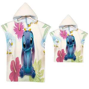 Serviette de bain poncho à capuche personnalisée pour adultes et enfants, motif dessin animé, absorbante, séchage rapide, douce pour la peau, serviettes de plage et de bain à capuche portables pour bébés - Product Image 5