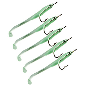 10 Pezzi/Lotto Esca Artificiale Morbida a Forma di Spigola con Coda a T 8cm 10cm 12cm Esca Morbida da Pesca con Amo - Product Image 2