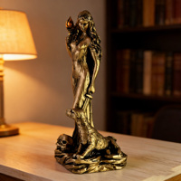Statue de la déesse grecque Hécate en résine, finition bronze, figurine décorative pour autel de sorcellerie, cadeau occulte pour la maison et la spiritualité