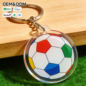 سلسلة مفاتيح معدنية مصقولة بنمط كرة القدم للمشجعين هدية تذكارية - Product Image 2