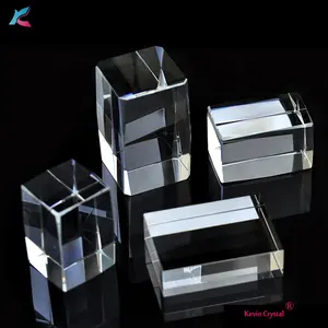 Preço de fábrica bloco de vidro de cristal de cristal 3d cubo de cristal personalizado