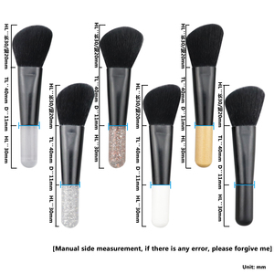 Marque privée Vegan Eco Voyage Portable Contour Angle Brosse Maquillage Petit Noir En Bois Clair Manche Unique Mini <span class=keywords><strong>Blush</strong></span> Brosse - Product Image 2