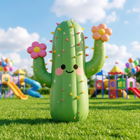Danseurs gonflables publicitaires en forme de cactus vert, cactus gonflables personnalisés pour la publicité