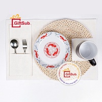 Sets de table vierges pour sublimation, personnalisables DIY, imprimables, en polyester, épais, effet lin, pour la décoration de la maison