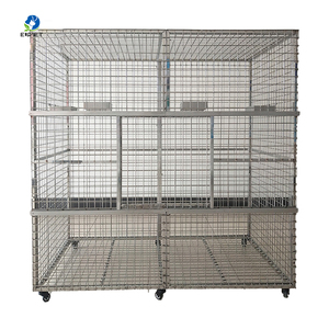 EUR VET Heavy Duty <span class=keywords><strong>Large</strong></span> Macaw Perroquet Cages <span class=keywords><strong>Cage</strong></span> de vol d'élevage d'oiseaux Acier inoxydable Argent Simple Personnalisé Extérieur - Product Image 1