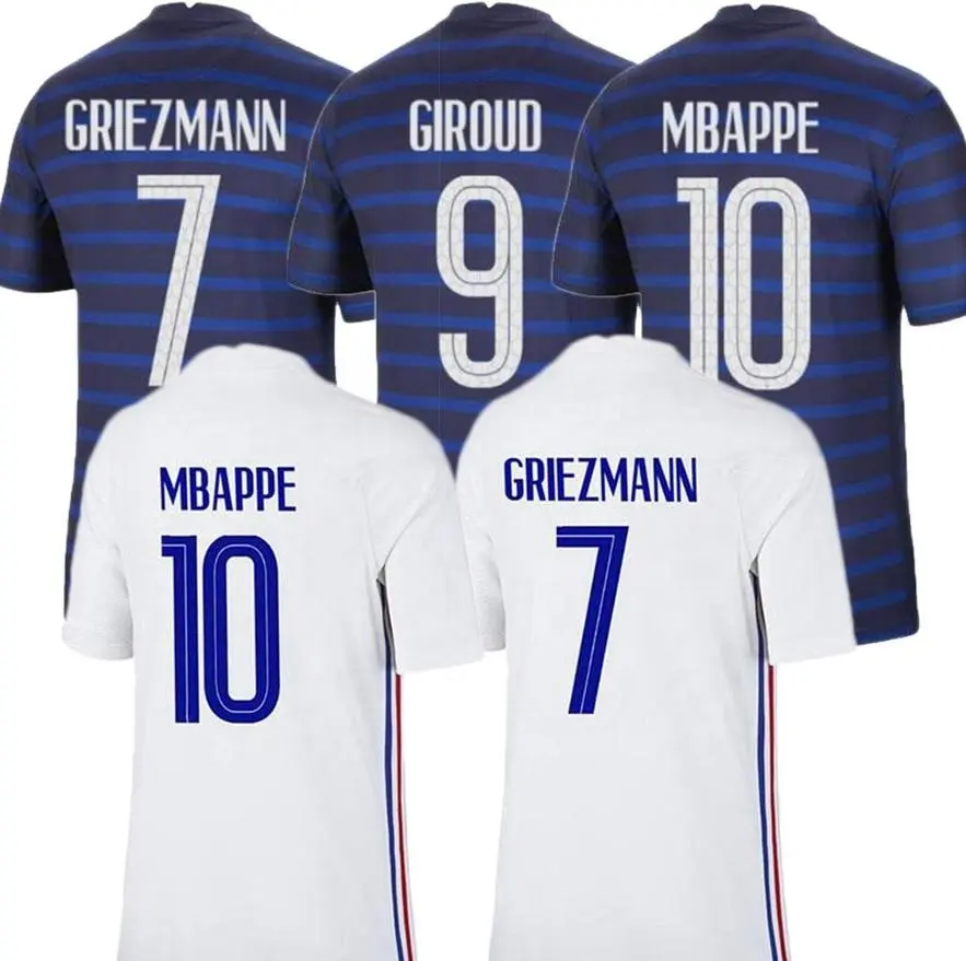 2020 de 2021 Francia Lillo GRIEZMANN POGBA camisetas 20 21 camiseta de fútbol KANTE camisetas de fútbol maillot de pie de los hombres + kit para niños