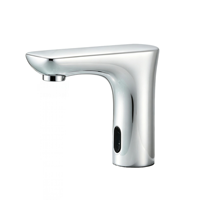 Robinet de lavabo à capteur infrarouge à économie d'eau, monotrou, à poser sur le comptoir, sans contact, pour salle de bain, robinet commercial à capteur
