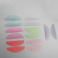Tampons plats en kératine sans colle, effet gel brillant coloré, pour lifting des cils, étape 1, autocollants pour permanente des cils, tampons adoucissants