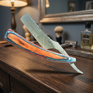 Navaja de Afeitar Recta de Acero Inoxidable ASAP para Hombres, Uso Profesional de Barbería, Mango de Madera, Navaja para Afeitar la Barba - Product Image 1