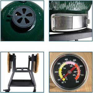 Parrilla Kamado <span class=keywords><strong>de</strong></span> Cerámica Moderna para Barbacoa, Color Verde Huevo, 18 Pulgadas, Carbón Vegetal para Exteriores, Oxígeno para Barbacoa, Parrilla <span class=keywords><strong>de</strong></span> Carbón Vegetal <span class=keywords><strong>Casera</strong></span> - Product Image 5