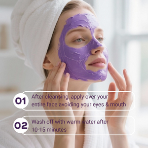 <span class=keywords><strong>Mascarilla</strong></span> de Arcilla de Berenjena para la Cara con Vitamina E y Glicerina, Limpieza Profunda para Puntos Negros, Piel Suave, Luminosa e Hidratada - Product Image 6
