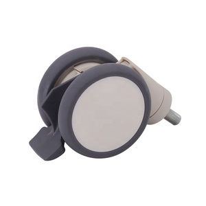Roulettes pivotantes silencieuses TPR <span class=keywords><strong>de</strong></span> 5 pouces pour mobilier médical et <span class=keywords><strong>lit</strong></span> d'hôpital, à usage moyen, avec double frein - Product Image 3