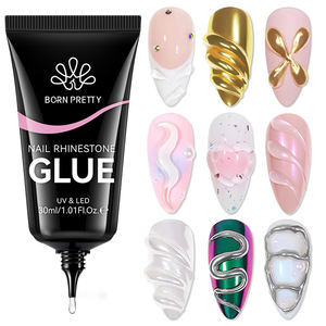 BORN PRETTY 3D Chrome Nail Glue Gel 30ml Super Strong Non Wipe Rhinestone Glue <span class=keywords><strong>para</strong></span> frotar Nail Powder 3D Sculpting Nail Art Design - Product Image 1