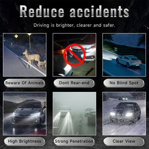 Ampoule de phare LED P9 pour voiture H4 60W 6000LM 12V, projecteur de lumière pour moto, lentille 6000K blanc naturel, éclairage universel - Product Image 6