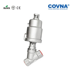 Vanne à siège angulaire pneumatique tout en acier inoxydable COVNA, connexion filetée, simple/double action - pour le contrôle de l'huile, de l'eau et du gaz - Product Image 5