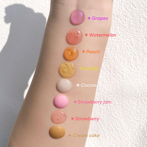 Iridescent Fruit <b>Lip</b> Gloss Transparent Slim Tube 15g Liquid Glossy Makeup For <b>Lips</b> Customization Logo Free - Product Image 2