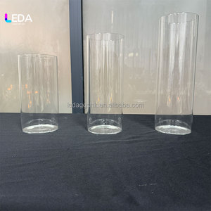 LEDA Glass Cylinder Candle Holders Straight Shape Heat Resistant Reusable for Home Decoration - Product Image 3