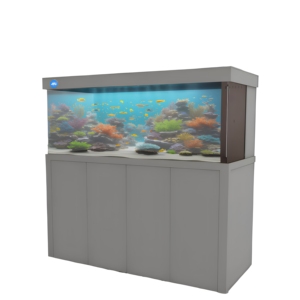 Pecera Moderna de Aluminio con Filtro Ecológico de Fondo, Color Brillante, para Peces Dragón Medianos y Grandes, Ultra Blanca, para Sala de Estar - Product Image 1