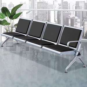 Reception <b>Chairs</b> Leather <b>Cushion</b> Airport Waiting <b>Chair</b> Airport Waiting Room <b>Chair</b> Public Seating Waiting Bench 3 Seater - Product Image 1