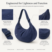 Sac bandoulière léger en nylon avec logo personnalisé, sac à dumplings polyvalent, sac à main pour femme en gros