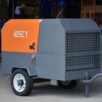 Compresseur d'air industriel à vis diesel portable ZEGA 40SCY-7 160CFM 7bar, diesel mobile pour le sablage et l'exploitation minière